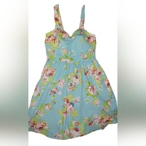 No Boundries Pink And Light Blue Floral Mini Dress Size Small (S)